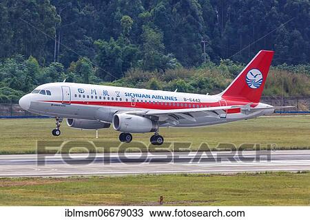 An Airbus A319 aircraft of Sichuan Airlines with registration number B-6442 at Chengdu Airport (CTU) in China View Large Photo Image Stock Image - An Airbus A319 aircraft of Sichuan Airlines with registration number B-6442 at Chengdu Airport (CTU) in China. Fotosearch