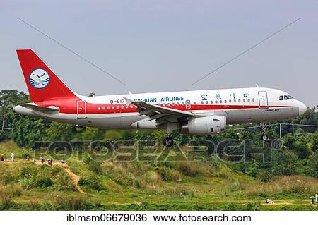 An Airbus A319 aircraft of Sichuan Airlines with registration number B-6173 at Chengdu airport, China, Asia View Large Photo Image Stock Photograph - An Airbus A319 aircraft of Sichuan Airlines with registration number B-6173 at Chengdu airport, China, Asia. Fotosearch