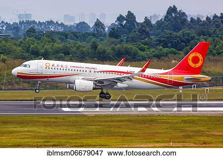An Airbus A320 aircraft of Chengdu Airlines with registration number B-8608 at Chengdu Airport, China, Asia View Large Photo Image Stock Photo - An Airbus A320 aircraft of Chengdu Airlines with registration number B-8608 at Chengdu Airport, China, Asia. Fotosearch