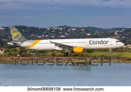 An Airbus A321 aircraft of Condor with registration D-ATCA at Corfu Airport, Greece, Europe View Large Photo Image Stock Photo - An Airbus A321 aircraft of Condor with registration D-ATCA at Corfu Airport, Greece, Europe. Fotosearch