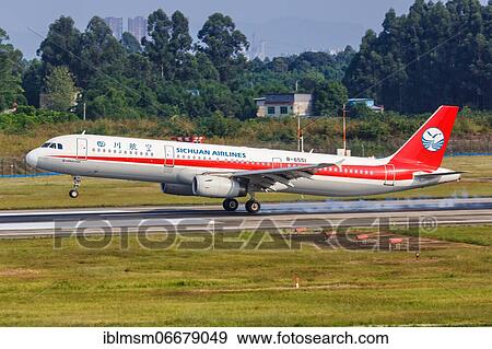 An Airbus A321 aircraft of Sichuan Airlines with registration number B-6551 at Chengdu airport, China, Asia View Large Photo Image Stock Photo - An Airbus A321 aircraft of Sichuan Airlines with registration number B-6551 at Chengdu airport, China, Asia. Fotosearch