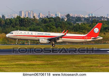 An Airbus A321 aircraft of Sichuan Airlines with registration number B-9937 at Chengdu airport, China, Asia View Large Photo Image Stock Photo - An Airbus A321 aircraft of Sichuan Airlines with registration number B-9937 at Chengdu airport, China, Asia. Fotosearch