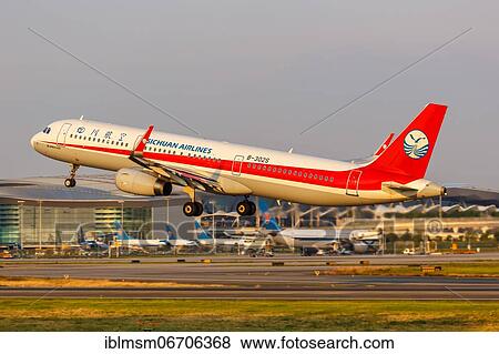 An Airbus A321 aircraft of Sichuan Airlines with registration number B-302S at Guangzhou airport, China, Asia View Large Photo Image Stock Photo - An Airbus A321 aircraft of Sichuan Airlines with registration number B-302S at Guangzhou airport, China, Asia. Fotosearch