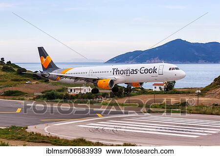 An Airbus A321 aircraft of Thomas Cook Airlines with registration G-TCDX at Skiathos Airport (JSI) in Greece View Large Photo Image Stock Photo - An Airbus A321 aircraft of Thomas Cook Airlines with registration G-TCDX at Skiathos Airport (JSI) in Greece. Fotosearch