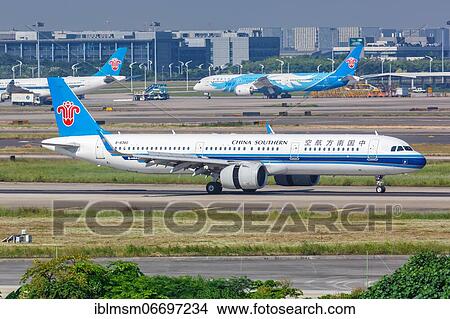 An Airbus A321neo aircraft of China Southern Airlines with registration number B-8380 at Guangzhou Baiyun Airport (CAN), Guangzhou, China, Asia View Large Photo Image Picture - An Airbus A321neo aircraft of China Southern Airlines with registration number B-8380 at Guangzhou Baiyun Airport (CAN), Guangzhou, China, Asia. Fotosearch