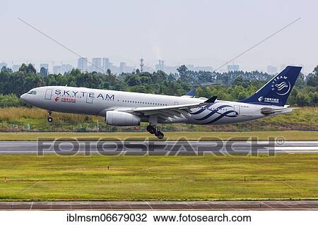 An Airbus A330-200 aircraft of China Eastern Airlines with registration number B-6538 and SkyTeam special livery at Chengdu Airport (CTU) in China View Large Photo Image Stock Image - An Airbus A330-200 aircraft of China Eastern Airlines with registration number B-6538 and SkyTeam special livery at Chengdu Airport (CTU) in China. Fotosearch