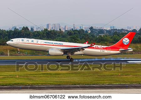 An Airbus A330-300 aircraft of Sichuan Airlines with registration number B-308F at Chengdu airport, China, Asia View Large Photo Image Stock Image - An Airbus A330-300 aircraft of Sichuan Airlines with registration number B-308F at Chengdu airport, China, Asia. Fotosearch