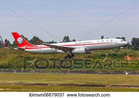 An Airbus A330-300 aircraft of Sichuan Airlines with registration number B-308F at Chengdu airport, China, Asia View Large Photo Image Stock Photo - An Airbus A330-300 aircraft of Sichuan Airlines with registration number B-308F at Chengdu airport, China, Asia. Fotosearch