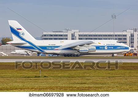 An Antonov An-124-100 of Volga-Dnepr Airlines with registration RA-82081 at Munich Airport, Germany, Europe View Large Photo Image Stock Photo - An Antonov An-124-100 of Volga-Dnepr Airlines with registration RA-82081 at Munich Airport, Germany, Europe. Fotosearch