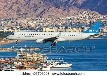 An Embraer 190 of Arkia with the registration number 4X-EMB at Eilat Airport, Israel, Asia View Large Photo Image Stock Image - An Embraer 190 of Arkia with the registration number 4X-EMB at Eilat Airport, Israel, Asia. Fotosearch
