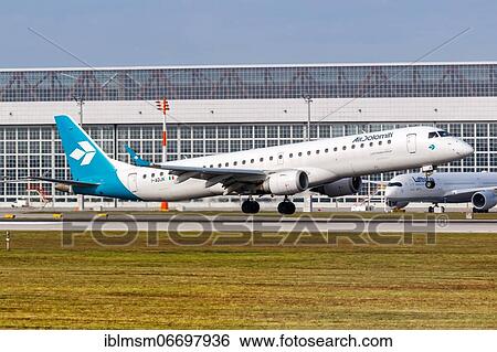 An Embraer ERJ 195 aircraft of Air Dolomiti with registration number I-ADJK at Munich Airport, Germany, Europe View Large Photo Image Stock Photograph - An Embraer ERJ 195 aircraft of Air Dolomiti with registration number I-ADJK at Munich Airport, Germany, Europe. Fotosearch
