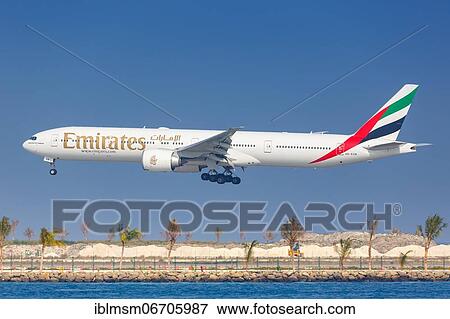 An Emirates Boeing 777-300ER with registration A6-EGB lands at Male airport, Maldives, Asia View Large Photo Image Stock Photo - An Emirates Boeing 777-300ER with registration A6-EGB lands at Male airport, Maldives, Asia. Fotosearch