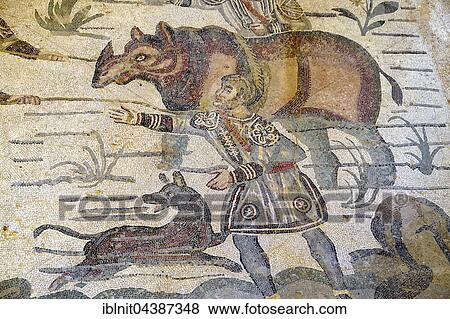 Ancient floor mosaic, Villa Casale, Villa Romana del Casale, Piazza Armerina, Sicily, Italy, Europe View Large Photo Image Stock Photo - Ancient floor mosaic, Villa Casale, Villa Romana del Casale, Piazza Armerina, Sicily, Italy, Europe. Fotosearch