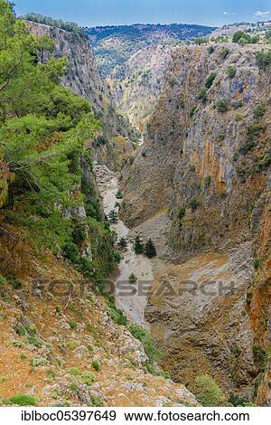 Aradena Gorge Gorge, Crete, Greece, Europe View Large Photo Image Stock Photo - Aradena Gorge Gorge, Crete, Greece, Europe. Fotosearch