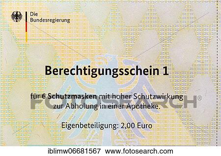 Stock Photo - Authorization certificates for FFP-2 masks, Corona crisis, Stuttgart, Baden-Württemberg, Germany, Europe. Fotosearch