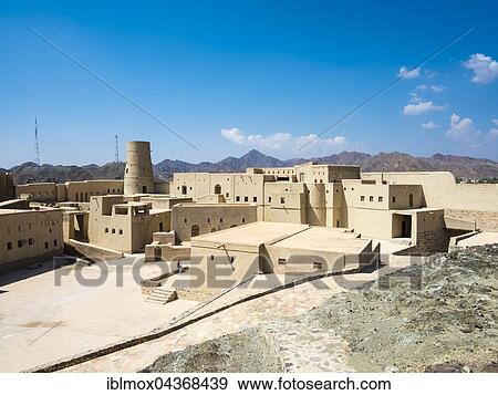 Bahla Fort, UNESCO World Heritage Site, Al Hajar al Gharbi Mountains, Ad Dakhiliyah, Oman, Asia View Large Photo Image Stock Photo - Bahla Fort, UNESCO World Heritage Site, Al Hajar al Gharbi Mountains, Ad Dakhiliyah, Oman, Asia. Fotosearch