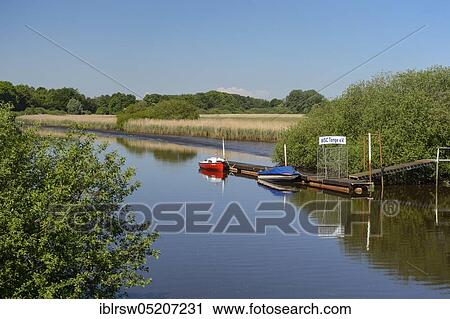 Stock Image - Barsseler Tief, Oldenburger Münsterland, Lower Saxony, Germany, Europe. Fotosearch