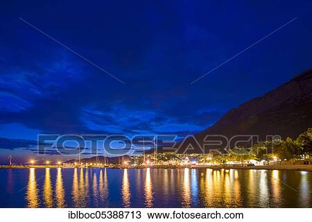 Baska Voda, Makasera Riviera, Dalmatia, Croatia, Europe View Large Photo Image Stock Image - Baska Voda, Makasera Riviera, Dalmatia, Croatia, Europe. Fotosearch