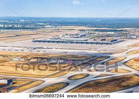 Berlin Brandenburg BER Airport Terminal aerial view in Berlin, Germany, Europe View Large Photo Image Picture - Berlin Brandenburg BER Airport Terminal aerial view in Berlin, Germany, Europe. Fotosearch