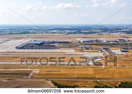 Berlin Brandenburg BER Airport Terminal aerial view in Berlin, Germany, Europe View Large Photo Image Stock Photo - Berlin Brandenburg BER Airport Terminal aerial view in Berlin, Germany, Europe. Fotosearch