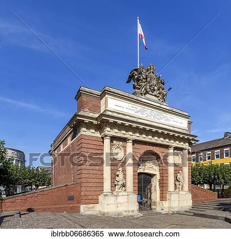 Stock Photography - Berlin Gate from 1722, eastern gate of the former Prussian fortress, Wesel, Lower Rhine, North Rhine-Westphalia, Germany, Europe. Fotosearch