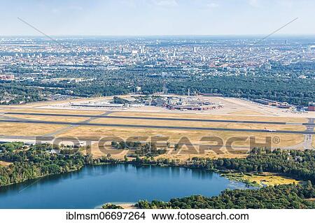 Picture - Berlin Tegel TXL Airport Terminal aerial view in Berlin, Germany, Europe. Fotosearch