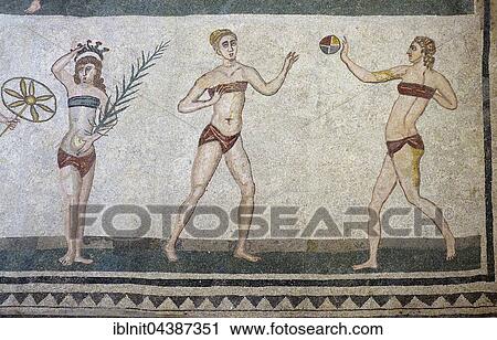 Bikini girls, antique floor mosaic, Villa Casale, Villa Romana del Casale, Piazza Armerina, Sicily, Italy, Europe View Large Photo Image Stock Image - Bikini girls, antique floor mosaic, Villa Casale, Villa Romana del Casale, Piazza Armerina, Sicily, Italy, Europe. Fotosearch