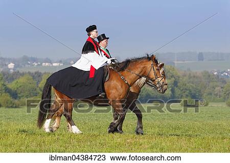 Stock Image - Blutritt, mounted procession in Weingarten, Upper Swabia, Swabia, Baden-Württemberg, Germany, Europe. Fotosearch