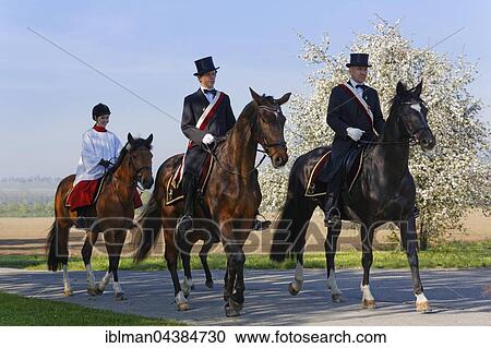 Stock Image - Blutritt, mounted procession in Weingarten, Upper Swabia, Swabia, Baden-Württemberg, Germany, Europe. Fotosearch