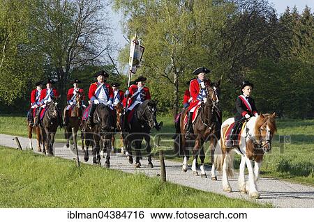 Stock Photograph - Blutritt, mounted procession in Weingarten, Upper Swabia, Swabia, Baden-Württemberg, Germany, Europe. Fotosearch