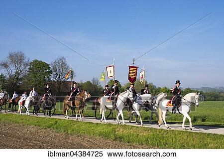 Stock Photography - Blutritt, mounted procession in Weingarten, Upper Swabia, Swabia, Baden-Württemberg, Germany, Europe. Fotosearch