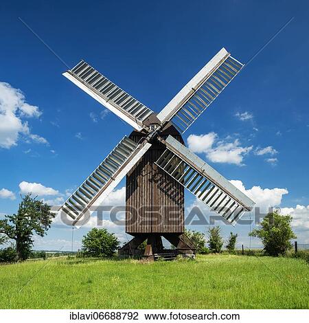 Bockwindmühle in the Magdeburger Börde, Mühle Dieckmann, Wulferstedt, Saxony-Anhalt, Germany, Europe View Large Photo Image Stock Image - Bockwindmühle in the Magdeburger Börde, Mühle Dieckmann, Wulferstedt, Saxony-Anhalt, Germany, Europe. Fotosearch