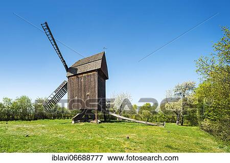Bockwindmühle, Schillingstedt, Thuringia, Germany, Europe View Large Photo Image Stock Photo - Bockwindmühle, Schillingstedt, Thuringia, Germany, Europe. Fotosearch