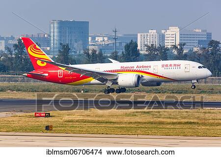 Picture - Boeing 787-8 Dreamliner aircraft of Hainan Airlines with registration number B-2739 at Beijing airport, China, Asia. Fotosearch