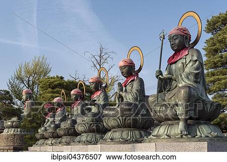 Bronze Rokujizo, Roku Jizo or Ksitigrabha, statues at Zenko-ji Temple, Nagano, Japan, Asia View Large Photo Image Stock Photo - Bronze Rokujizo, Roku Jizo or Ksitigrabha, statues at Zenko-ji Temple, Nagano, Japan, Asia. Fotosearch