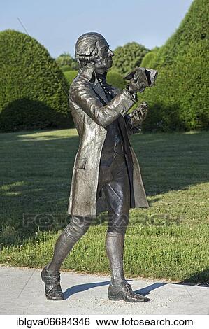 Stock Photograph - Bronze statue of the Austrian composer Joseph Haydn, Esterházy Palace Park, Fertöd, Hungary, Europe. Fotosearch