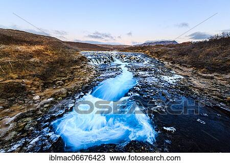Bruarfoss waterfall in winter, South Iceland, Iceland, Europe View Large Photo Image Stock Image - Bruarfoss waterfall in winter, South Iceland, Iceland, Europe. Fotosearch