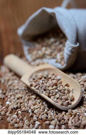 Buckwheat (Fagopyrum esculentum), wooden shovel View Large Photo Image Stock Photo - Buckwheat (Fagopyrum esculentum), wooden shovel. Fotosearch