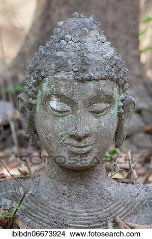 Buddha sculpture from the gardens of Wat Umong, Chiang Mai, Thailand, Asia View Large Photo Image Picture - Buddha sculpture from the gardens of Wat Umong, Chiang Mai, Thailand, Asia. Fotosearch