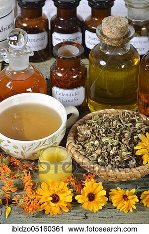Calendula oil, ointment and tea, calendula oil (Calendula officinalis) Calendula oil, calendula tea, calendula ointment View Large Photo Image Stock Image - Calendula oil, ointment and tea, calendula oil (Calendula officinalis) Calendula oil, calendula tea, calendula ointment. Fotosearch