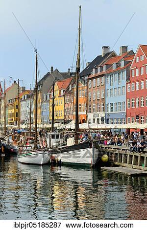 Canal Nyhavn, Copenhagen, Denmark, Europe View Large Photo Image Stock Photo - Canal Nyhavn, Copenhagen, Denmark, Europe. Fotosearch