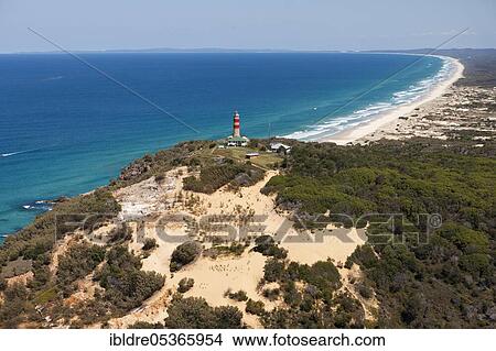 Picture - Cape Moreton Lighthouse, Moreton Island, Brisbane, Australia, Oceania. Fotosearch