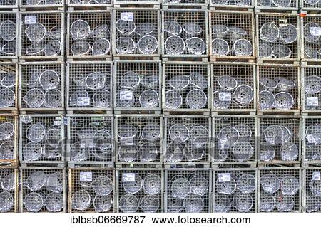 Car parts in the pallet cage in the warehouse, Laupheim, Baden-Württemberg, Germany, Europe View Large Photo Image Stock Photo - Car parts in the pallet cage in the warehouse, Laupheim, Baden-Württemberg, Germany, Europe. Fotosearch