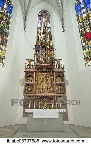 Carved main altar, St. Mang Church, Kempten, Allgäu, Upper Swabia, Swabia, Bavaria, Germany, Europe View Large Photo Image Stock Photography - Carved main altar, St. Mang Church, Kempten, Allgäu, Upper Swabia, Swabia, Bavaria, Germany, Europe. Fotosearch