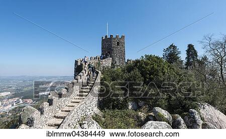 Castelo dos Mouros, Castle of the Moors, Sintra, Portugal, Europe View Large Photo Image Stock Photo - Castelo dos Mouros, Castle of the Moors, Sintra, Portugal, Europe. Fotosearch
