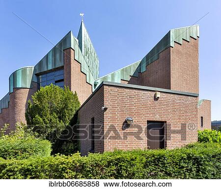 Catholic Parish Church of St. Paul, architect Gottfried Böhm, Bocholt, Münsterland, North Rhine-Westphalia, Germany, Europe View Large Photo Image Stock Photo - Catholic Parish Church of St. Paul, architect Gottfried Böhm, Bocholt, Münsterland, North Rhine-Westphalia, Germany, Europe. Fotosearch