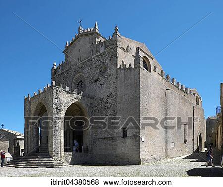 Chiesa Matrice, Erice, Sicily, Italy, Europe View Large Photo Image Stock Photo - Chiesa Matrice, Erice, Sicily, Italy, Europe. Fotosearch