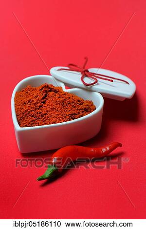 Chili powder in bowl with heart shape, chili peppers( Capsicum annuum), I love chili View Large Photo Image Stock Image - Chili powder in bowl with heart shape, chili peppers( Capsicum annuum), I love chili. Fotosearch