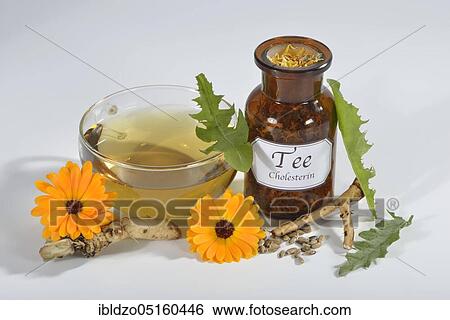 Cholesterol regulating tea (Dandelion root) (Taraxacum officinale) Dandelion leaves, marigold (Calendula officinalis), soap root (Saponaria officinalis), milk thistle fruit (Silybum marianum), artichoke leaves (Cynara scolymus), li View Large Photo Image Stock Photograph - Cholesterol regulating tea (Dandelion root) (Taraxacum officinale) Dandelion leaves, marigold (Calendula officinalis), soap root (Saponaria officinalis), milk thistle fruit (Silybum marianum), artichoke leaves (Cynara scolymus), li. Fotosearch