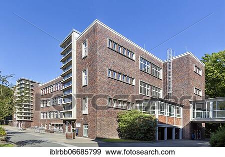 Christian-Rohlfs-Gymnasium, New Objectivity, Hagen, Westphalia, Ruhr Area, North Rhine-Westphalia, Germany, Europe View Large Photo Image Stock Photo - Christian-Rohlfs-Gymnasium, New Objectivity, Hagen, Westphalia, Ruhr Area, North Rhine-Westphalia, Germany, Europe. Fotosearch
